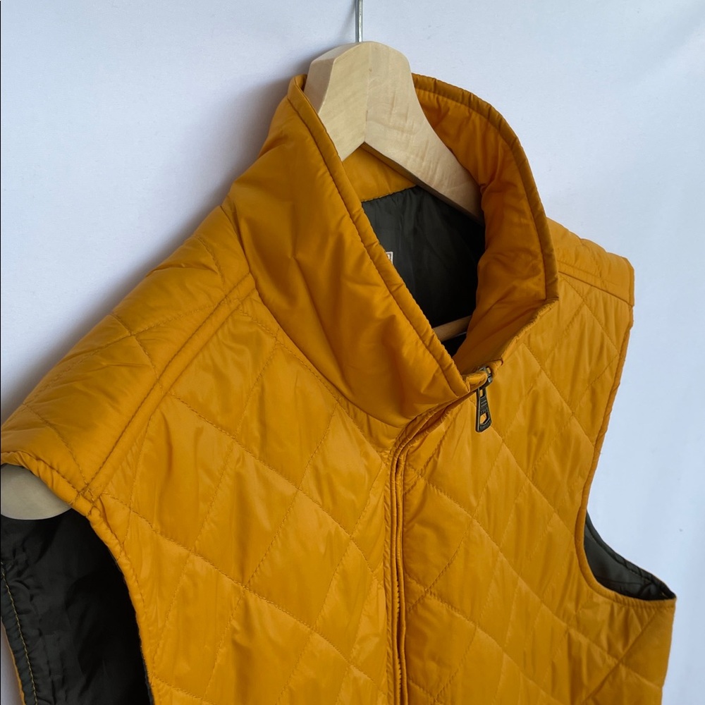 Weatherproof Brand Unisex Lightweight Quilted Sleeveless Vest Mustard Yellow XL